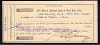 Mormon Document Signed by Hyman Smith Young, Deseret NB of Salt Lake City, 1898